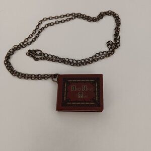 Faux Leather 67 Page Fairytale Book Necklace